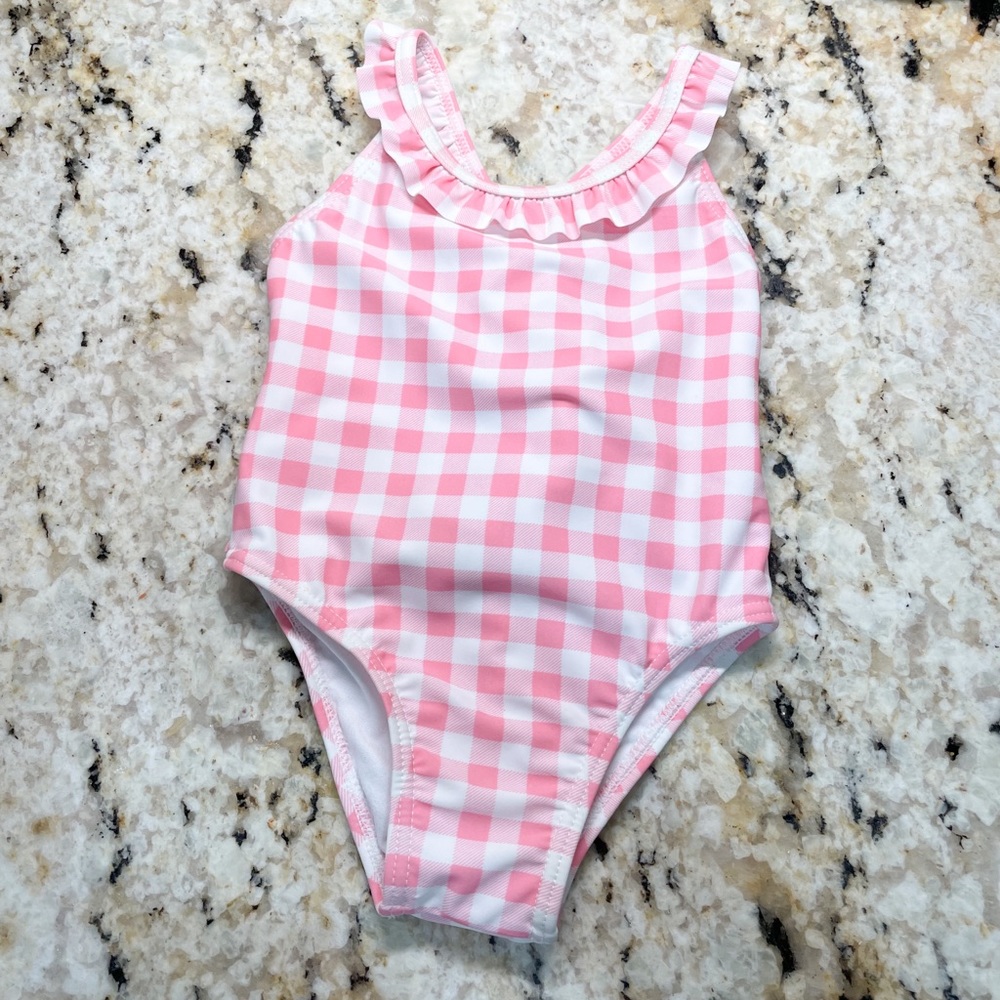Mayoral Pink Gingham Swim 24m